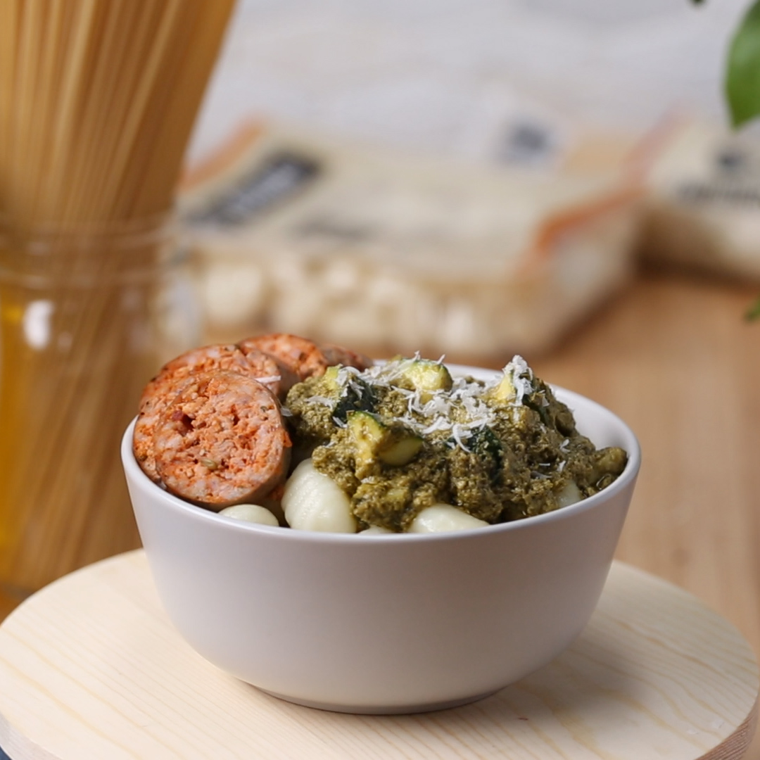 Grilled Sausage Dinner: Pin-gnocchi-o – Jiminy Cricket!