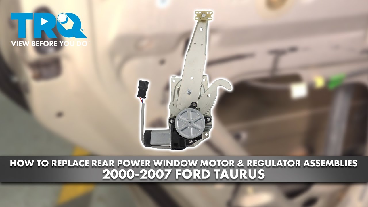 How to Replace Rear Power Window Motor Regulator Assemblies 2000-2007 ...