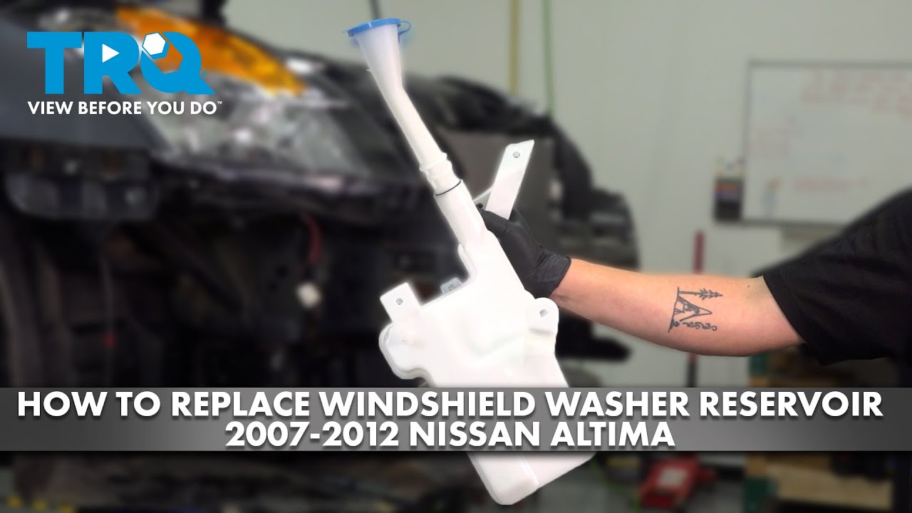 How to replace windshield washer reservoir 2007 2012 nissan altima 1a