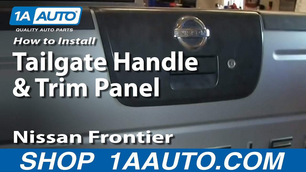 thumbnail image 2 of Black Tailgate Handle With Keyhole For Nissan Frontier 2001-2004 - Direct Replacement 906069Z400 2 of 5