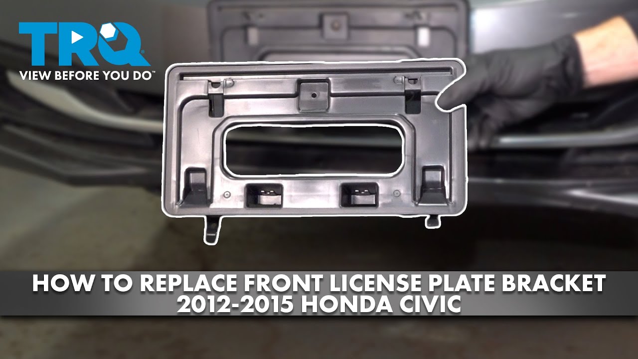 How to Replace Front License Plate Bracket 2012-2015 Honda Civic | 1A Auto