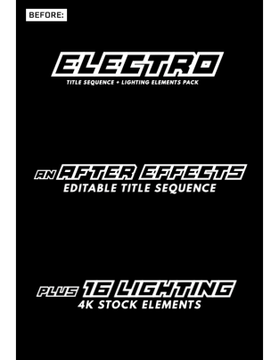 Electro - Electric Title Sequence + 16 Lighting Elements. - 7