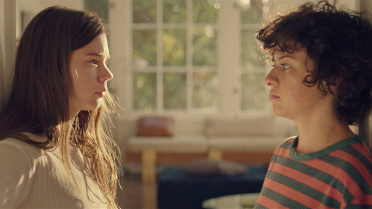 Alia Shawkat as Alia and Laia Costa as Laia in DUCK BUTTER. Photo credit: Hillary Spera.
