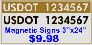Magnetic Signs 3"x24". Click on this link to get more options. 