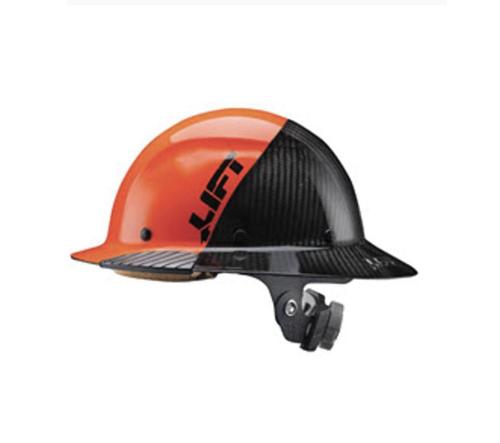orange carbon fiber hard hat