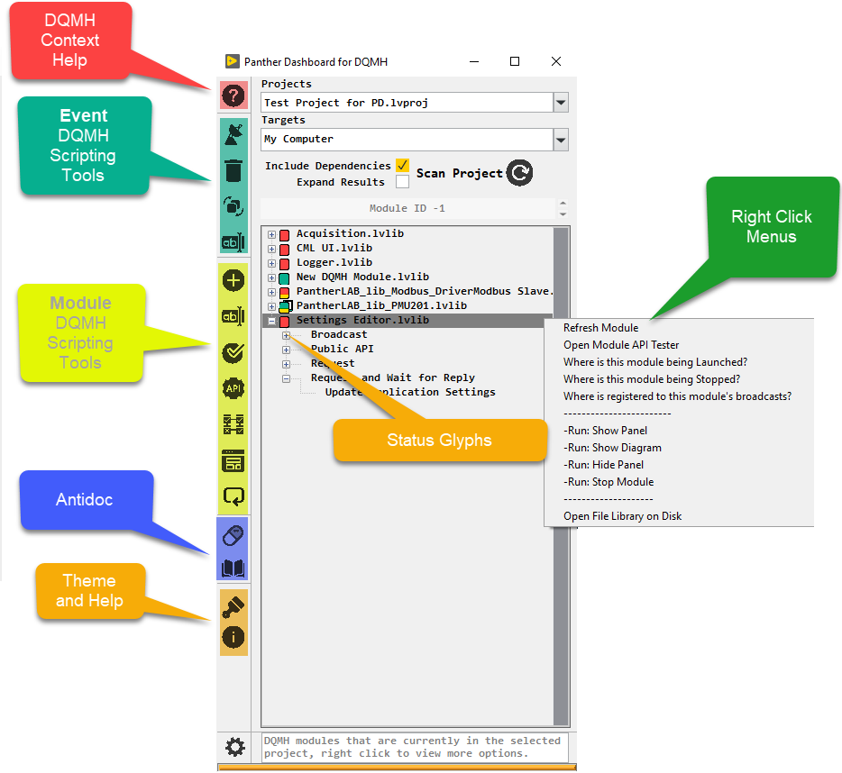 Panther Dashboard for DQMH Toolkit for LabVIEW - Download - VIPM by JKI