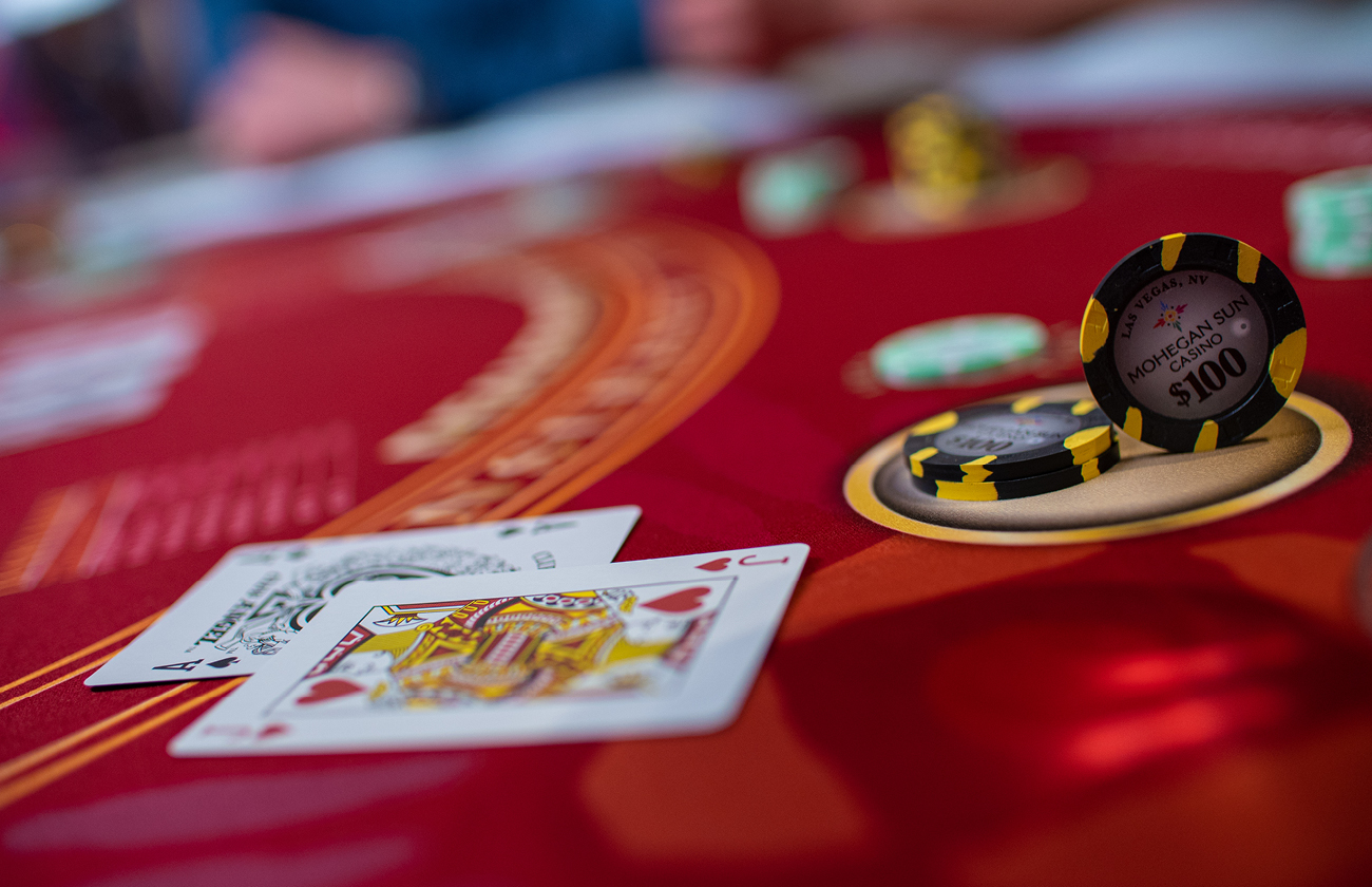Mohegan Sun Casino Blackjack Table at Virgin Hotels Las Vegas