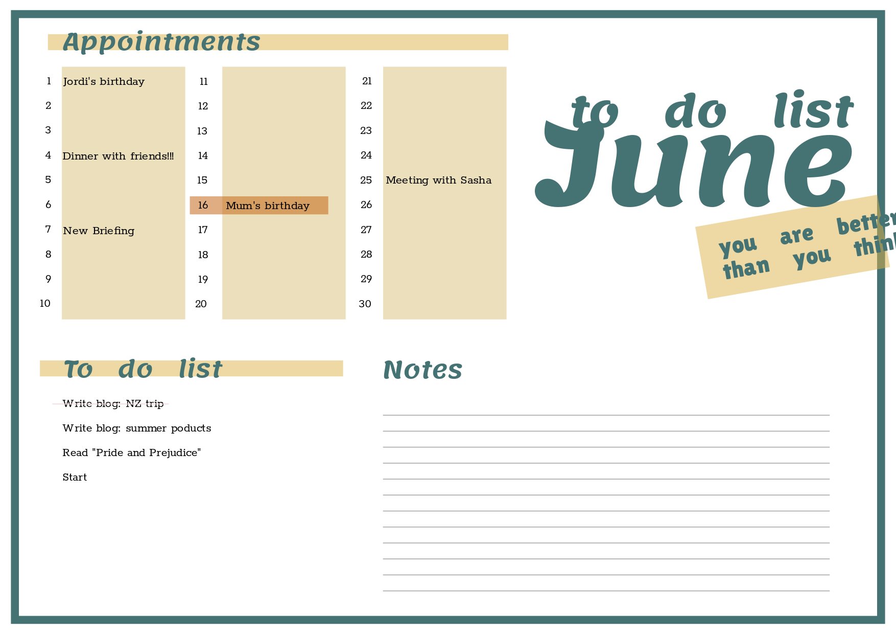 Vision Boards & Planners: Planner A4