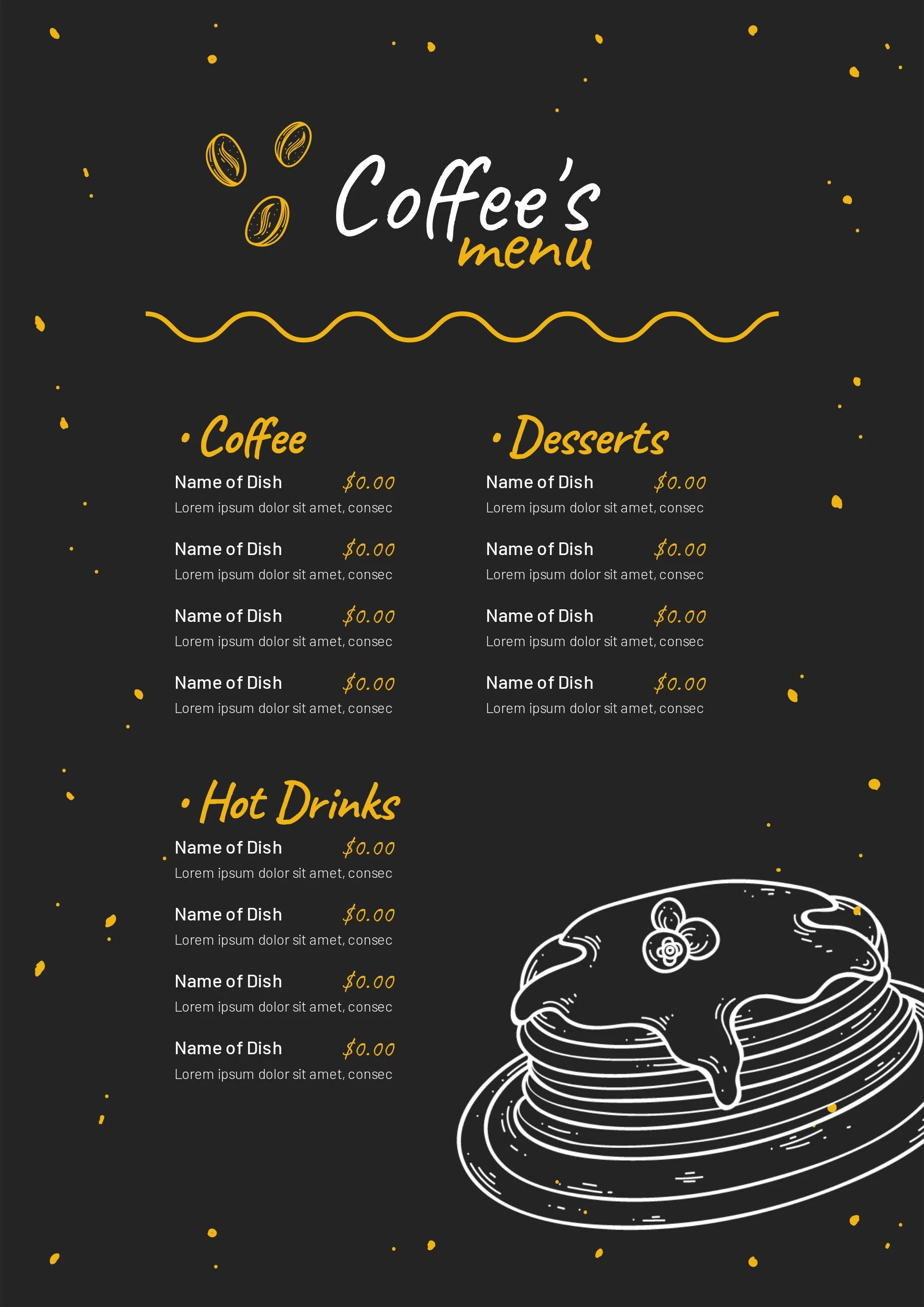 Price Lists & Menus Price List A4