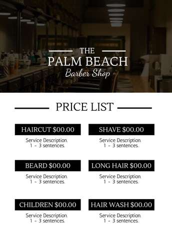 Diseña una Lista de Precios Online  Plantillas para Lista 