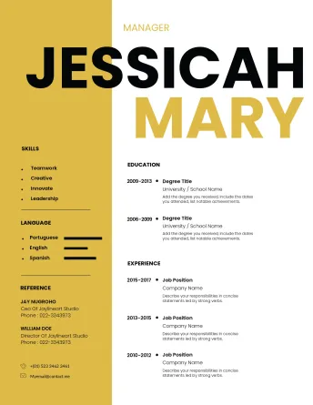 Resume CV - Manager