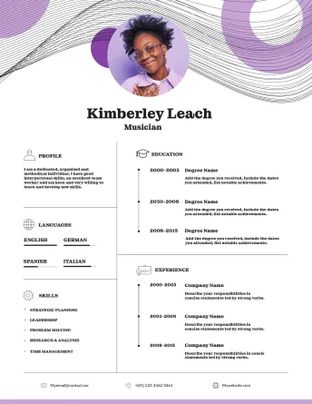 Resume CV - Musician