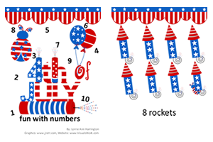 4th of July fun with numbers Project Logo