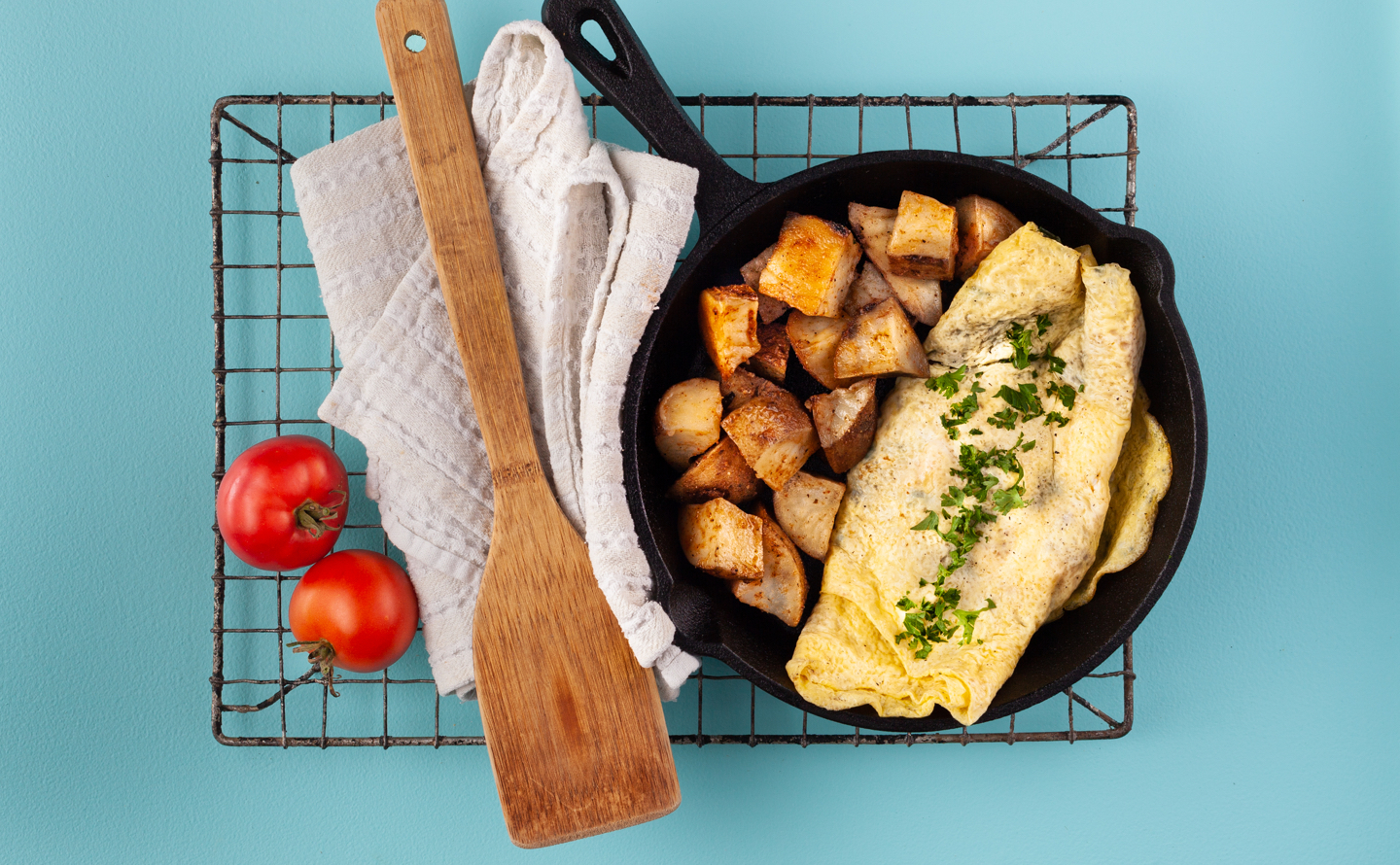Goat Cheese and Salmon Omelette with Spinach