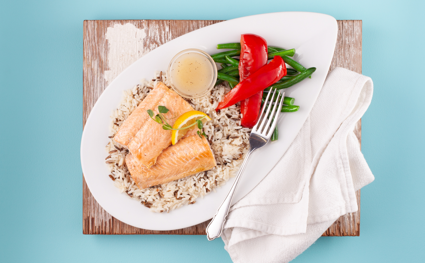 Honey Horseradish Glazed Salmon with Wild Rice