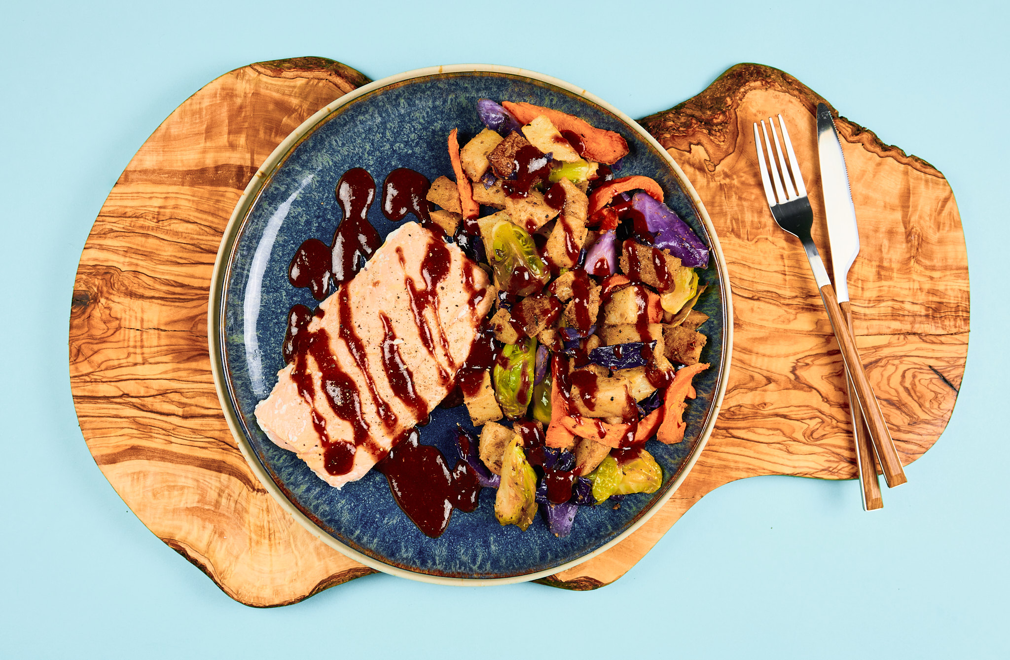 Roast Pacific Salmon with Jerk Bbq Sauce