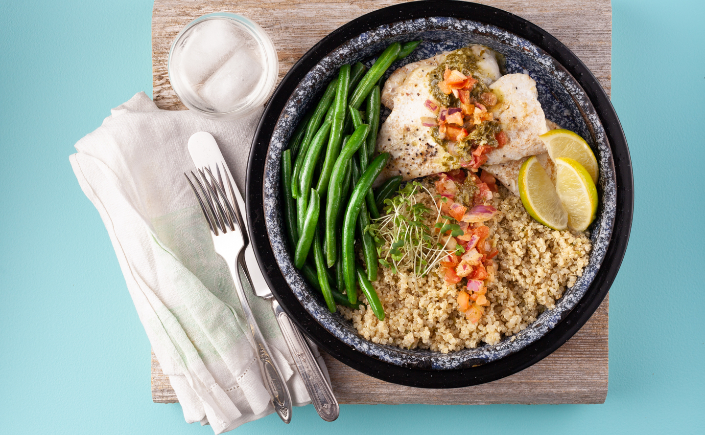 Pico De Gallo Haddock with Lemon Pepper Quinoa