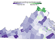 GOP Primary Turnout: 2018 v. 2017
