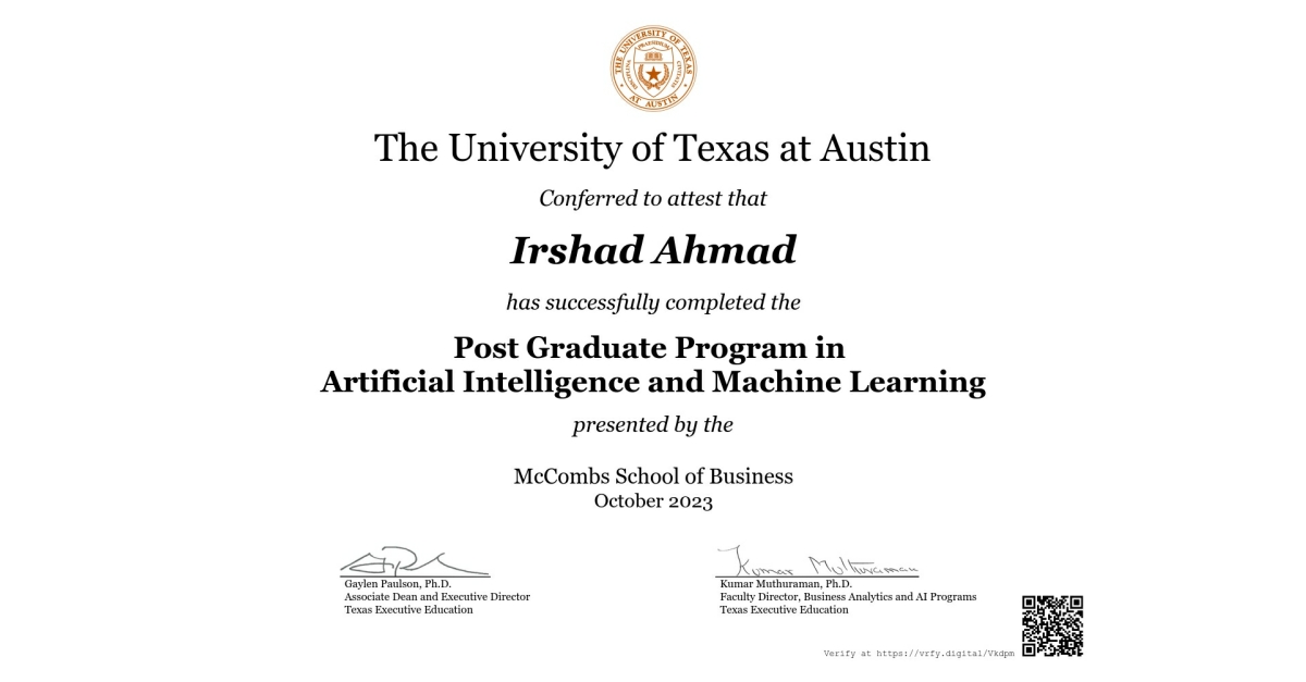University of TexasAustin, Digital Verification