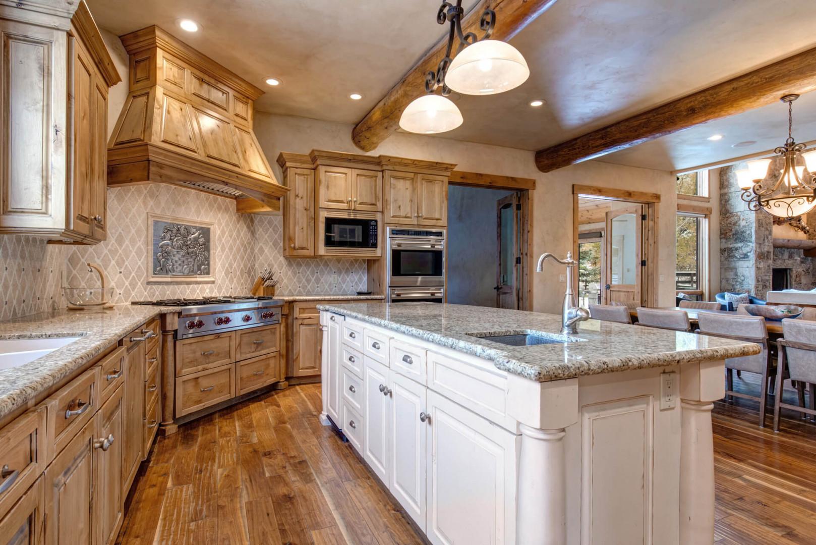 Sleek countertop with modern appliances, perfect for culinary creations.