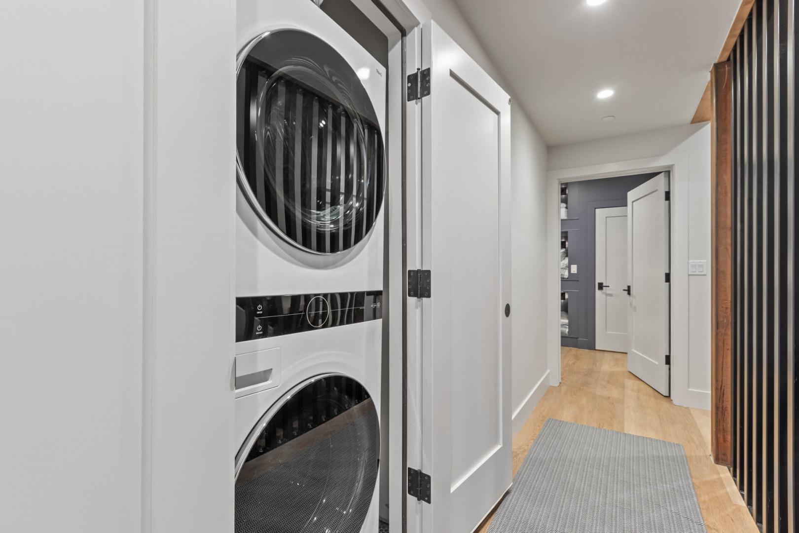 Convenient washer and dryer setup for easy chores..