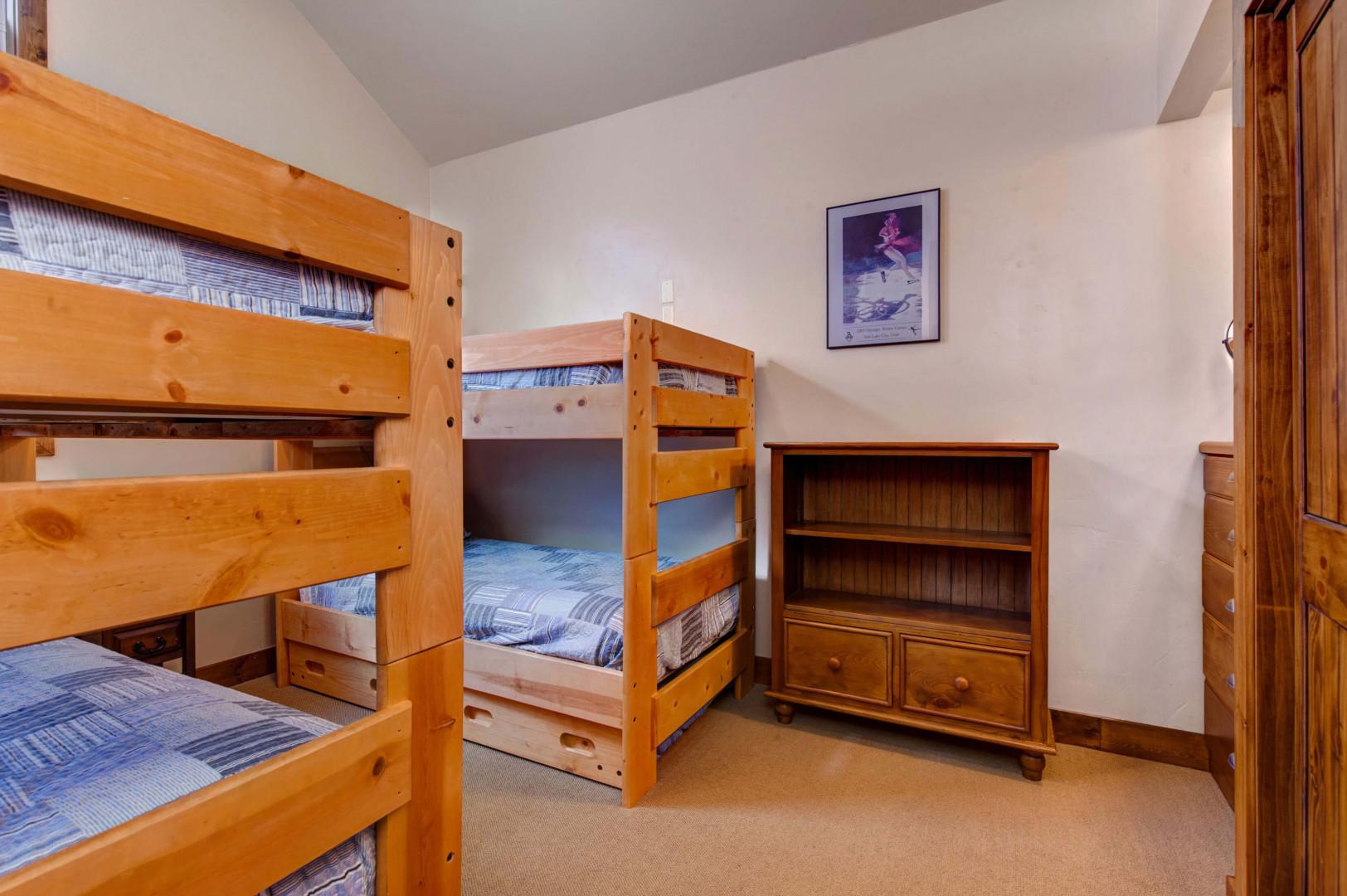 Cozy bunk beds perfect for sleepovers and late-night chats.