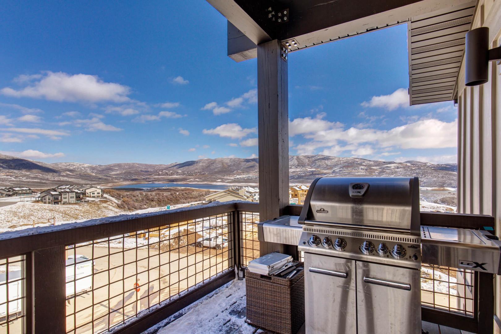 Grill and chill on this inviting outdoor space.