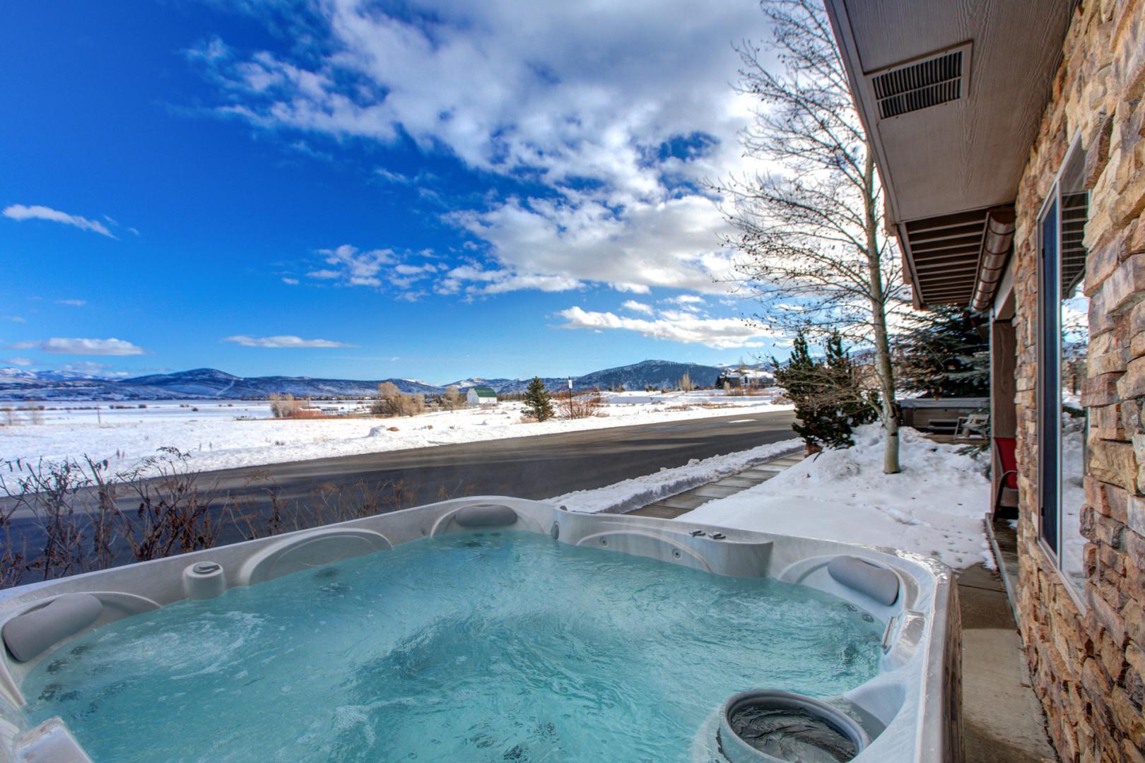 Bear Hollow Village 5639: Outdoor Hot Tub: "Relax under the stars in your private outdoor oasis."