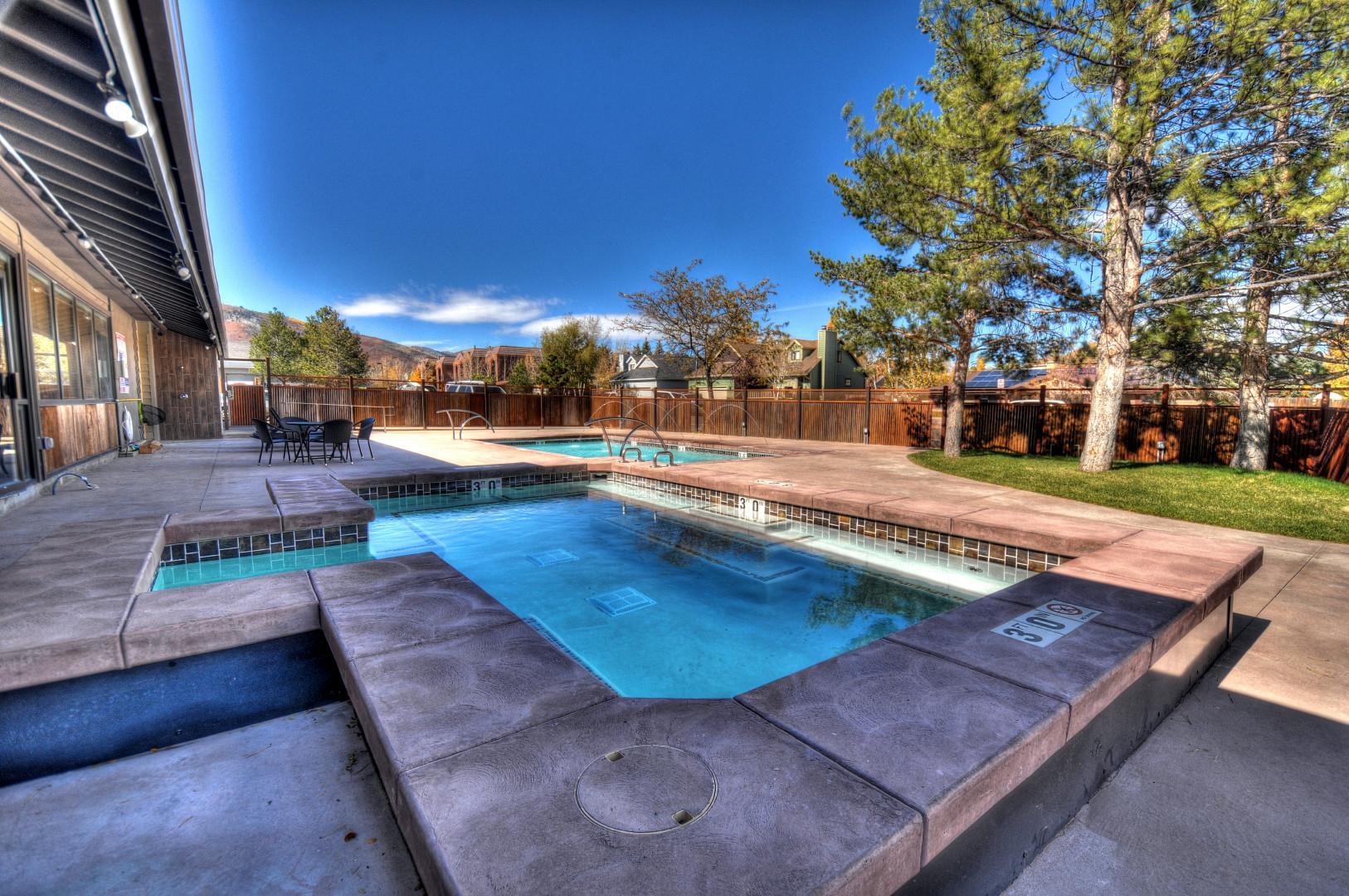 Vacation Rentals in Park City at Prospector Lodge 925: Community hot tub (open year round)