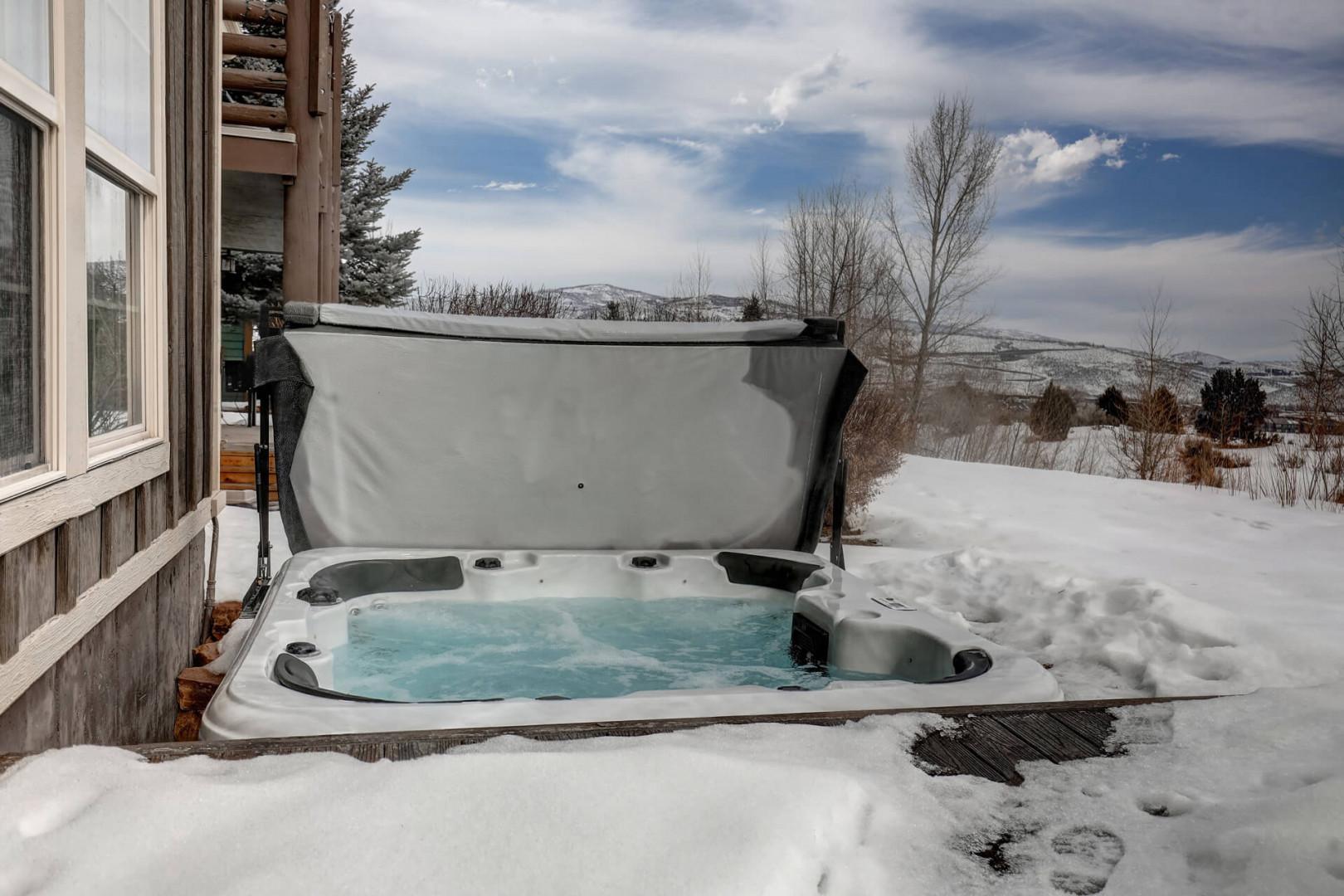 Bear Hollow Village 5500: Outdoor Hot Tub: "Relax and unwind in the soothing waters under the open sky."