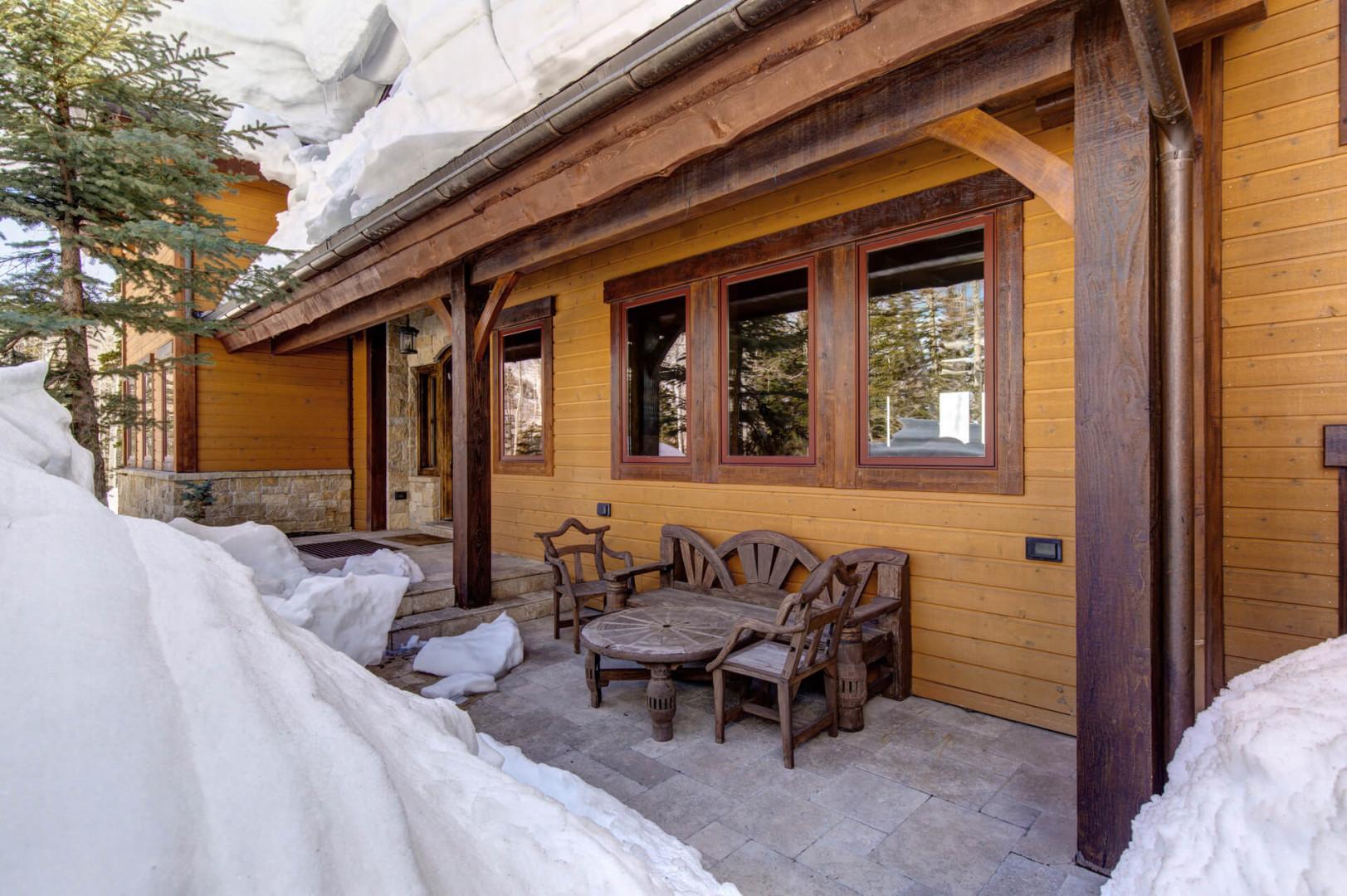 Inviting setting with a cozy table and chairs for relaxation.