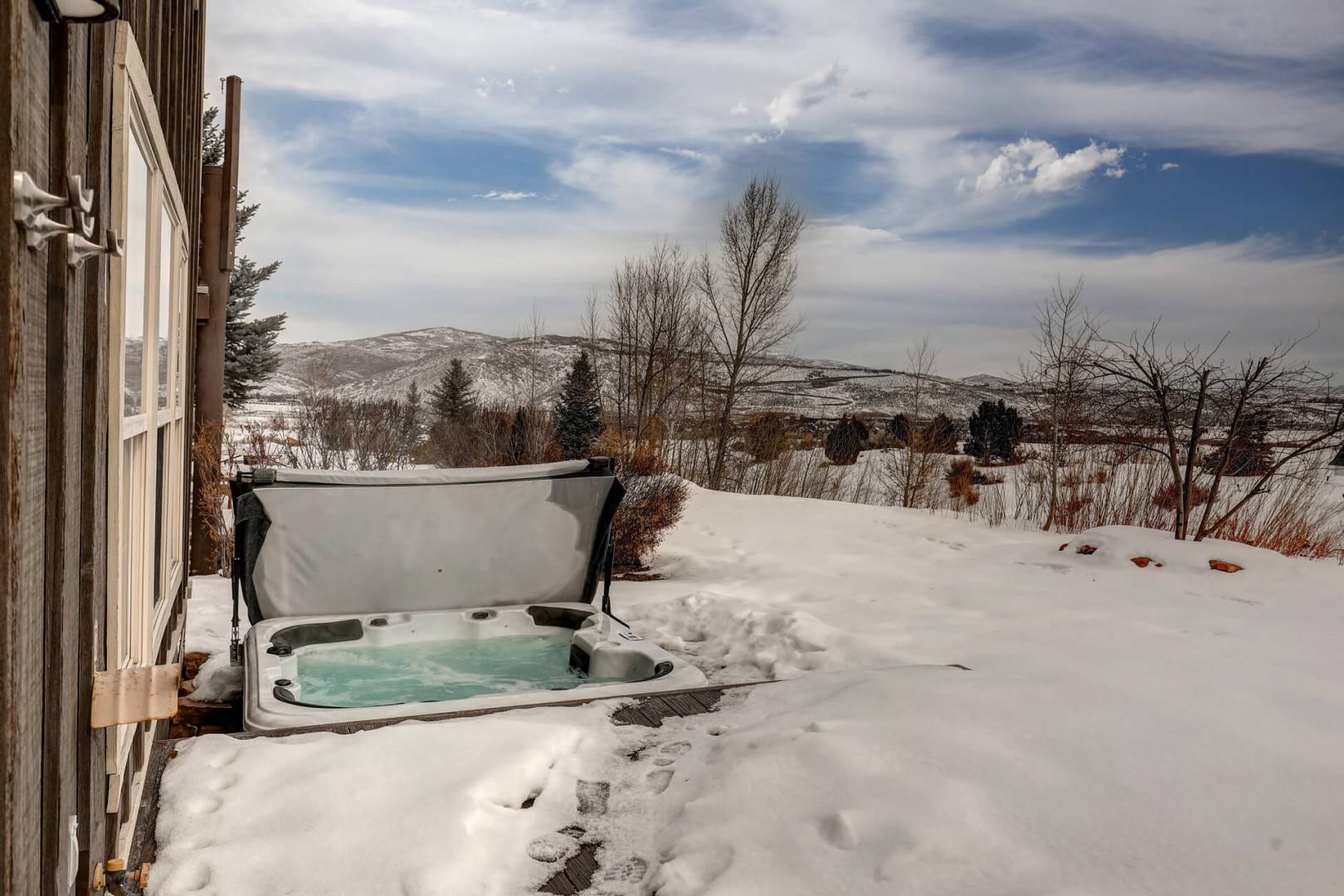 Bear Hollow Village 5500: Outdoor Hot Tub: "Relax and unwind in the soothing waters under the open sky."