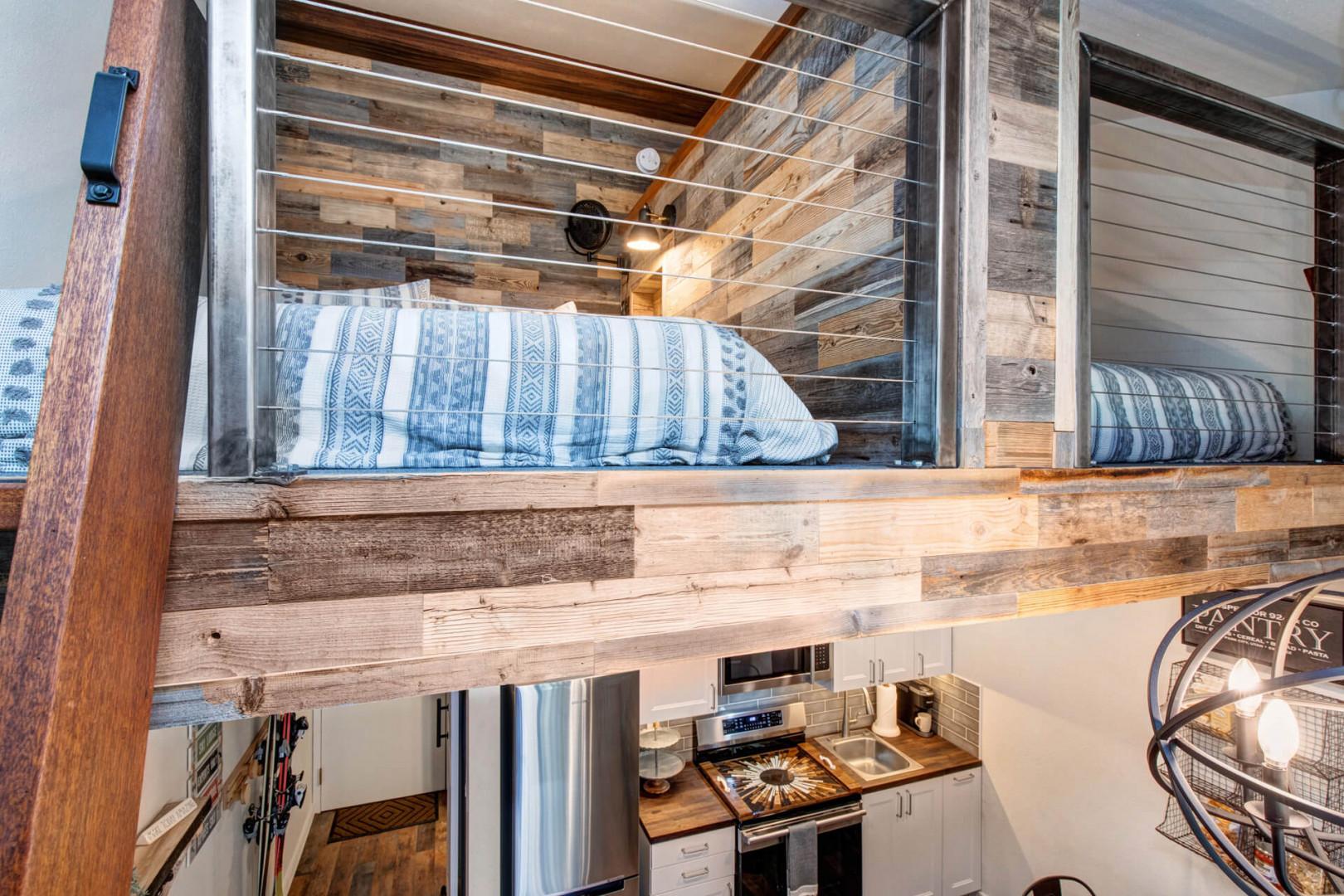 Queen Bed Loft "Cozy retreat with a view from the top."