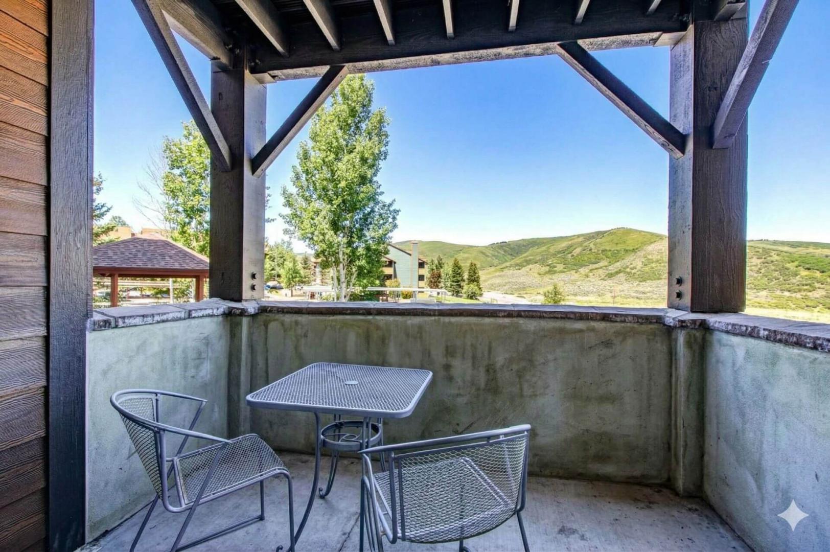 Your private balcony offers stunning mountain views and fresh air, perfect for morning coffee or evening relaxation.