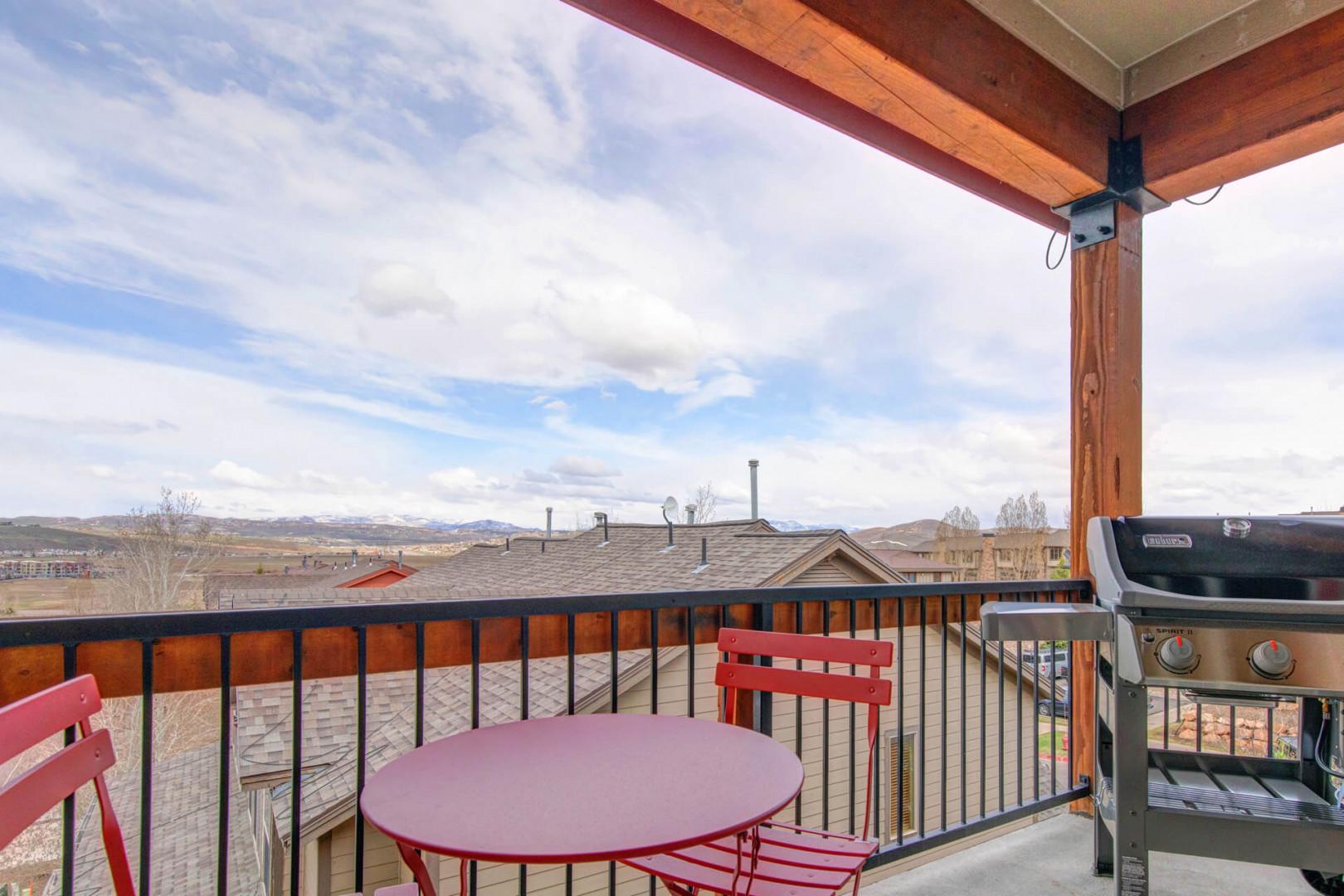 Vacation Rentals in Park City at Bear Hollow Lodges 1304: Private balcony