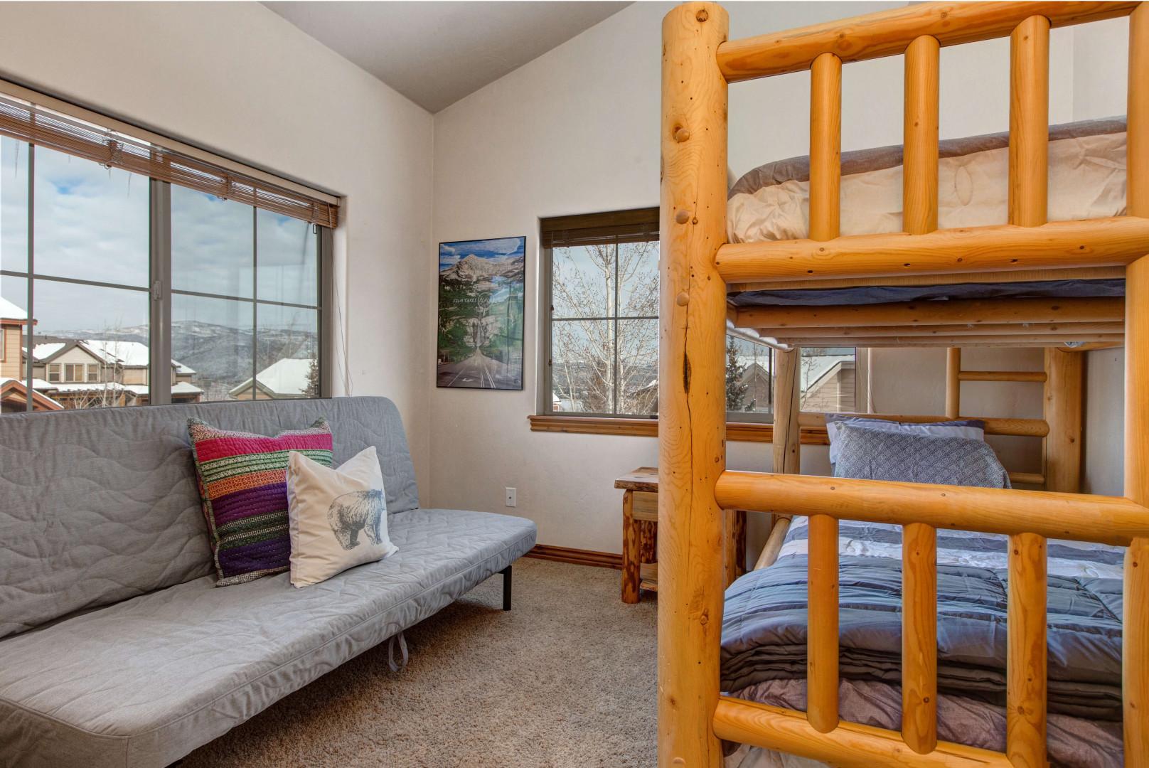 Bear Hollow 5478: Bunk Bed Room: "Cozy nook with a view, perfect for lounging and dreaming away."