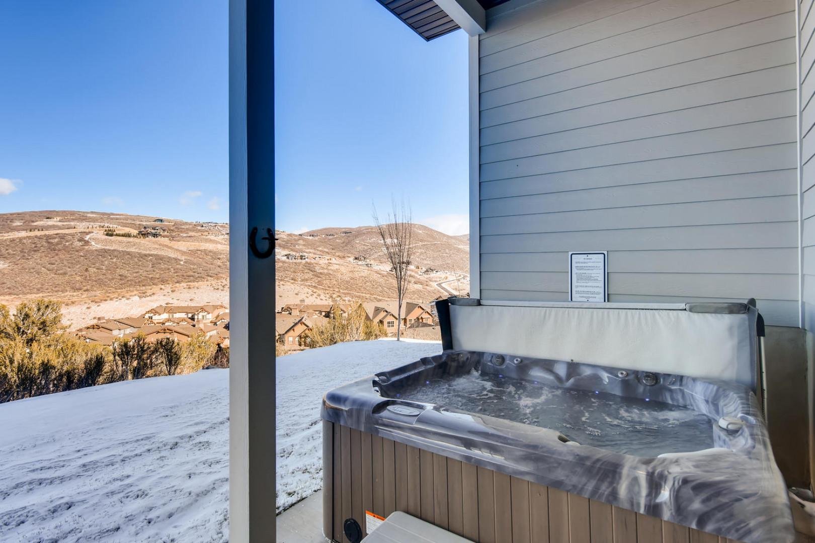 Jordanelle Estates 13299: Outdoor Hot Tub: "Relax and unwind in the soothing waters under the open sky."