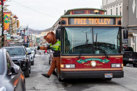 Vacation Rentals in Park City at Bear Hollow Lodges 4205: Patrick C. Moose explores Main Street