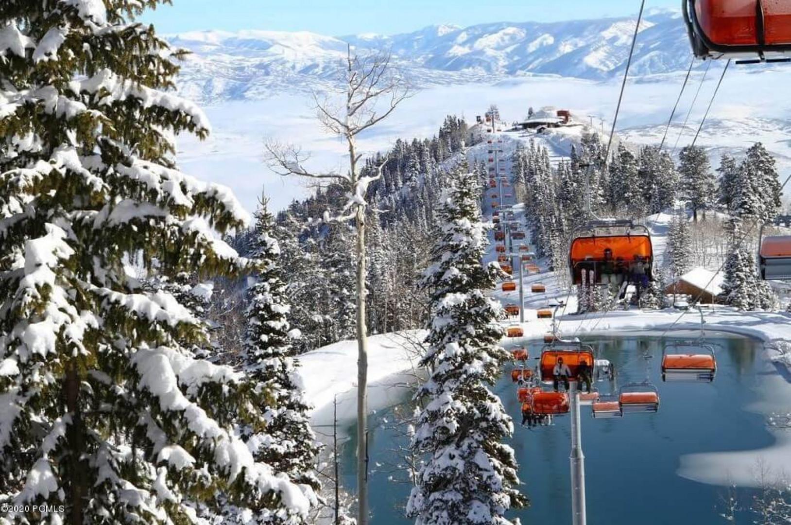 Orange Bubble Ski Lift - Canyons Park City