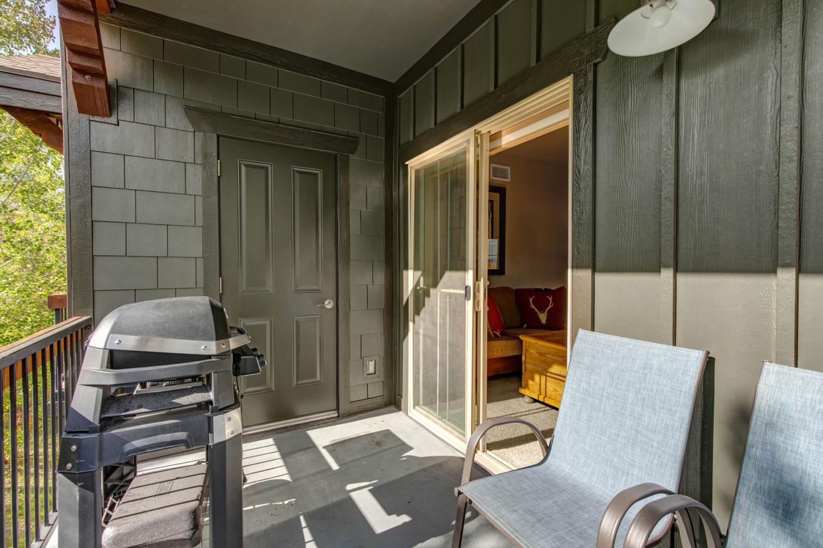 Step onto your private covered balcony, where mountain air meets comfort. Fire up the gas grill for an evening cookout, then sink into your lounge chair and soak in peaceful wooded views—your outdoor retreat awaits.