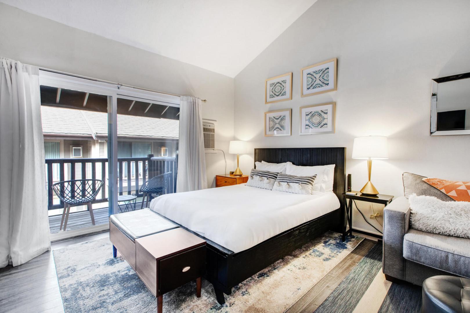 Unwind in your spacious bedroom suite where modern comfort meets thoughtful design, complete with a private balcony for morning coffee.