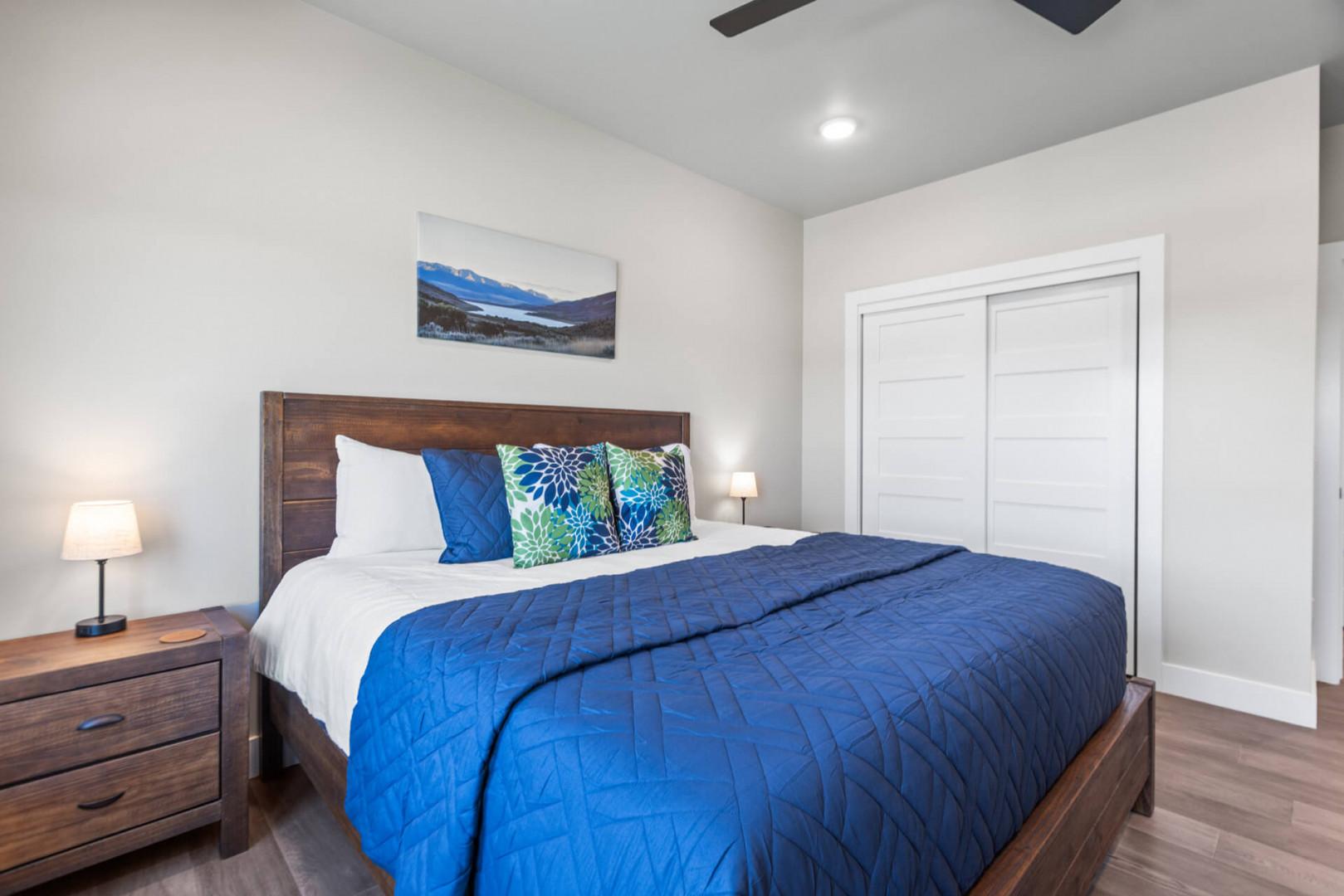 Sink into your cozy bed after a day of adventure, with soft linens and thoughtful touches that make you feel right at home in your peaceful retreat.
