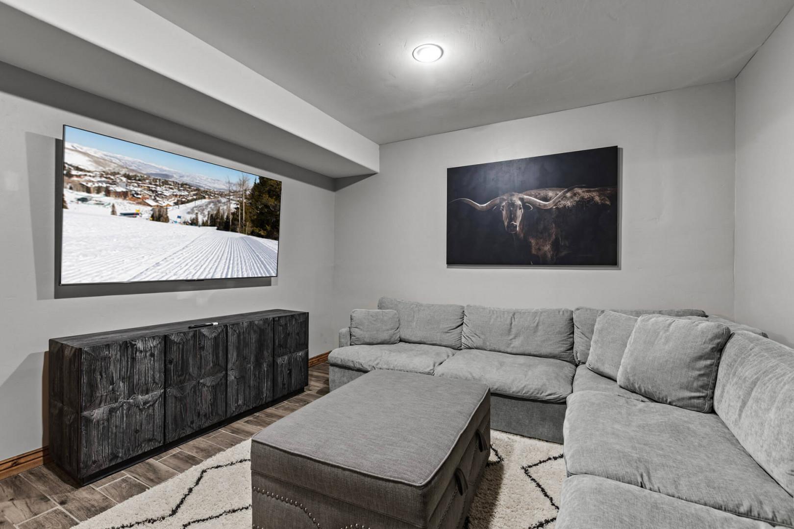 Sink into plush seating and unwind in your private media lounge, perfect for cozy movie nights or catching up on favorite shows.