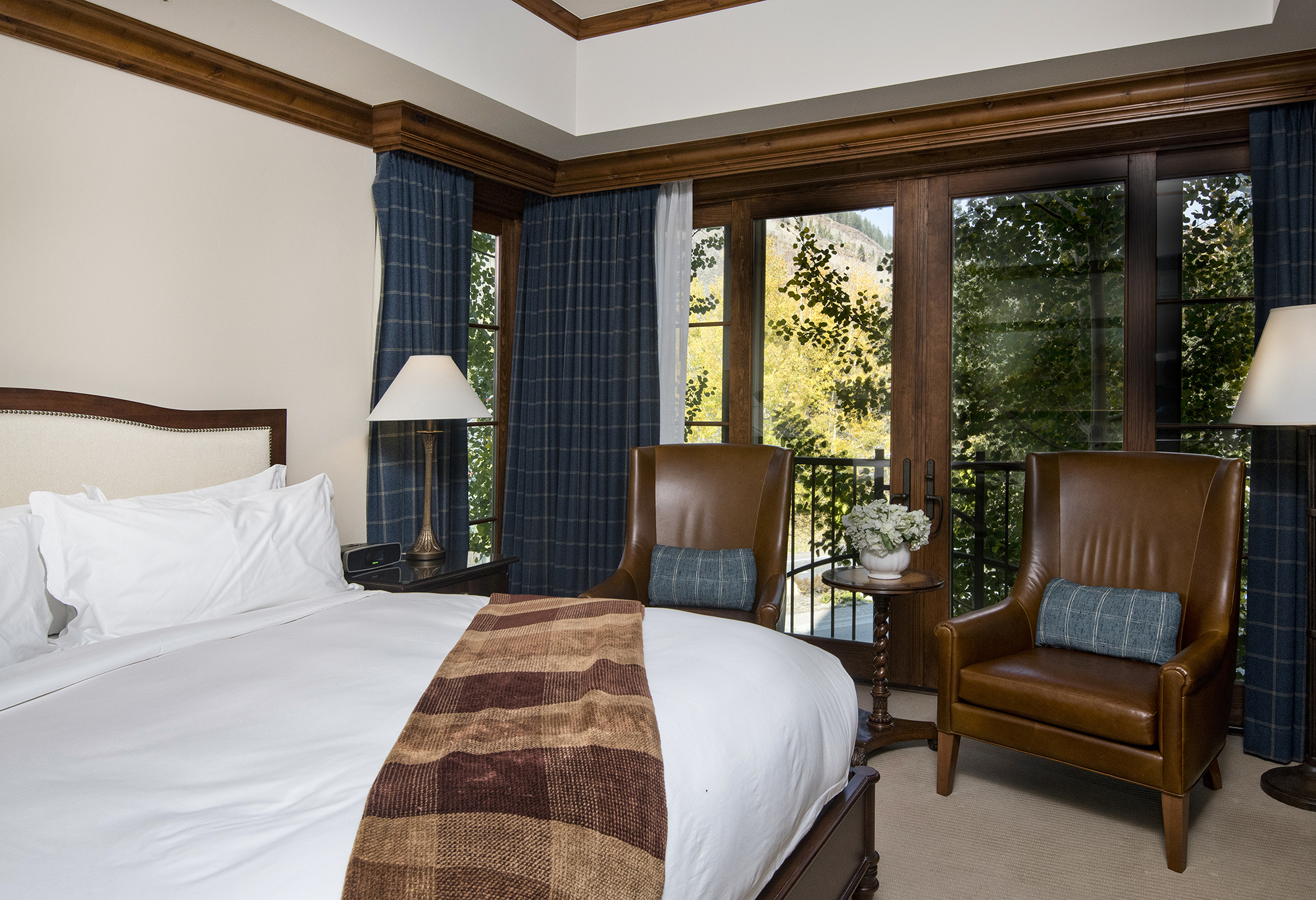 Master bedroom with cozy seating area