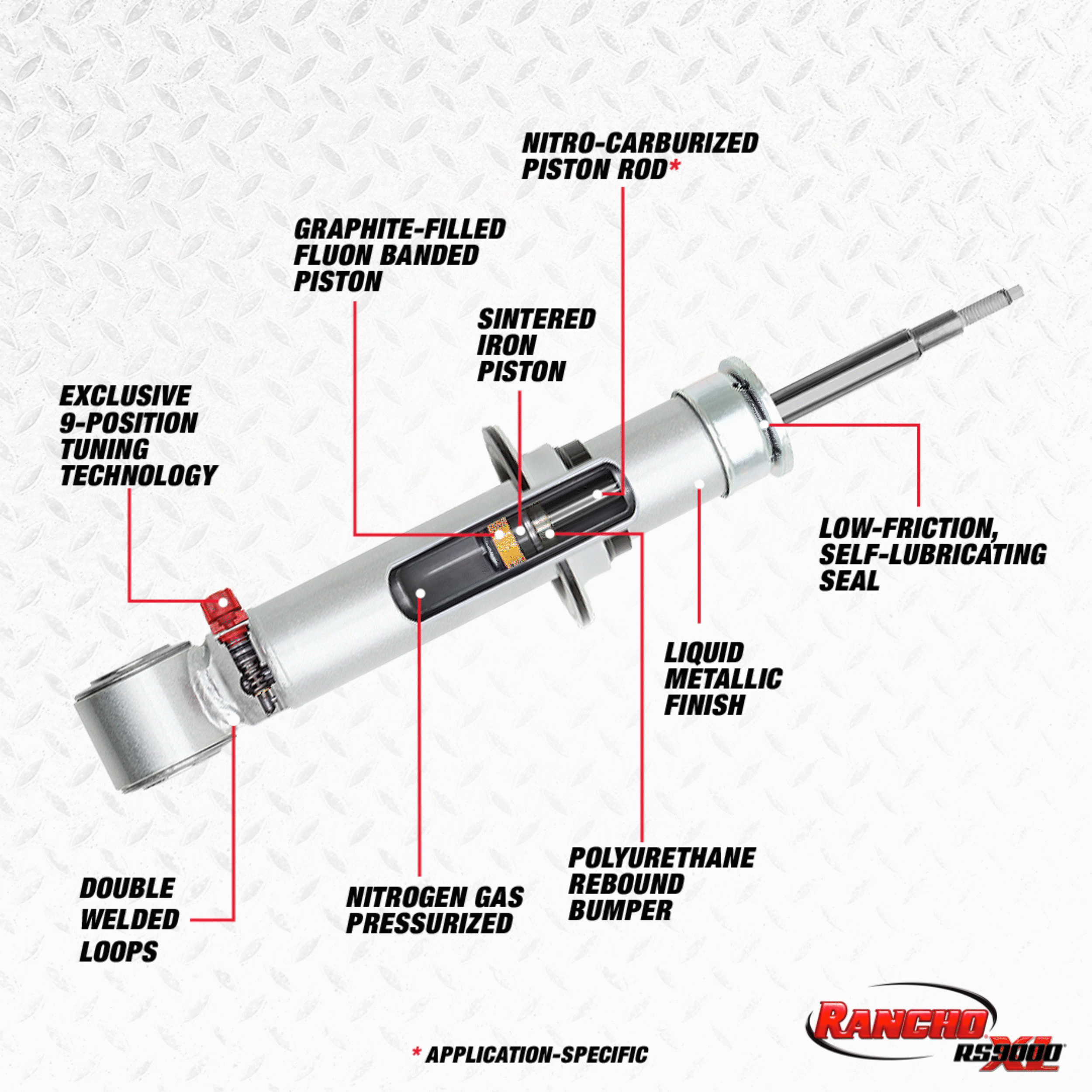 Rancho RS9000XL RS999764 Suspension Strut | Rancho