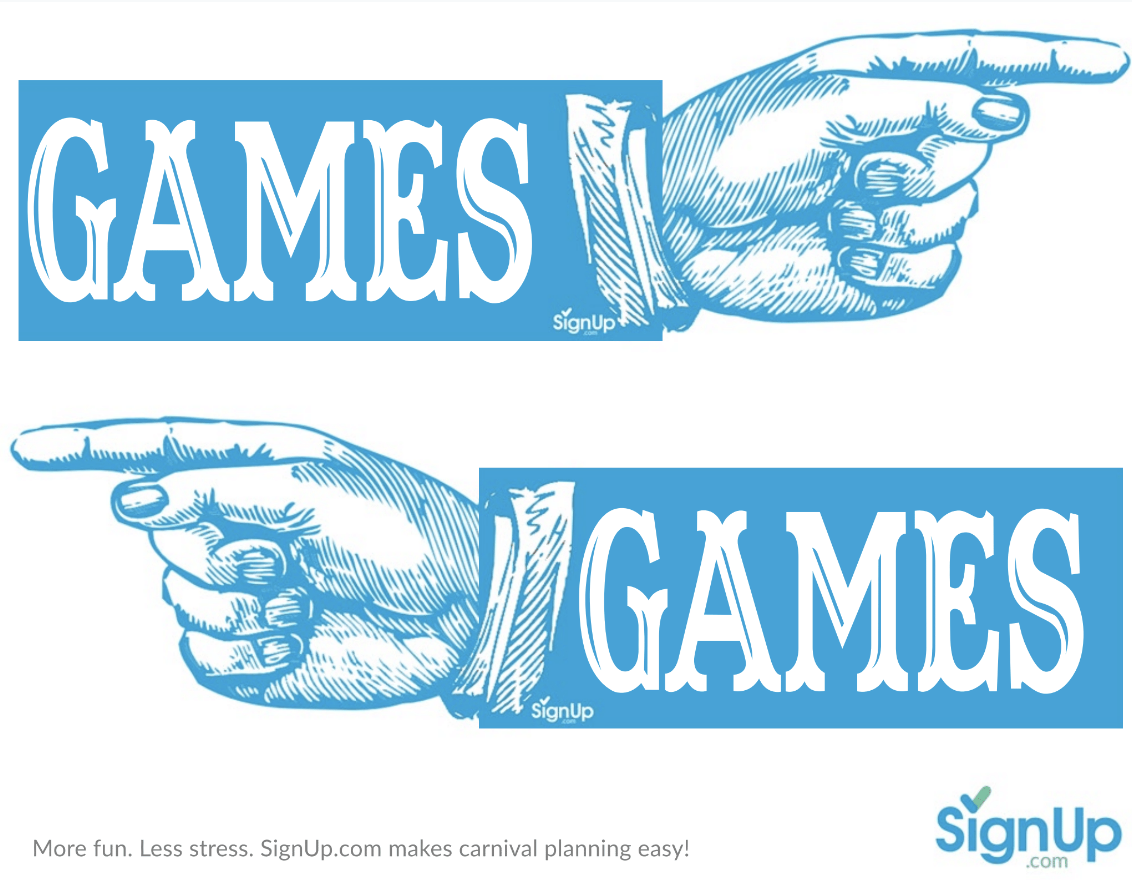 printable carnival signs for games