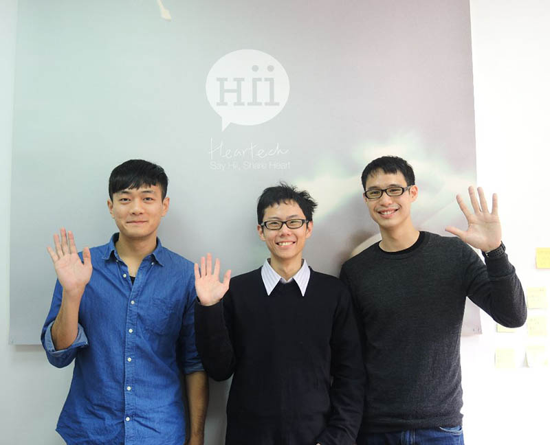 (左起) Heartech 團隊成員:方誌培、賴時正、黃榮慶