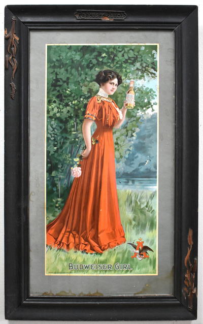 Girl in red framed