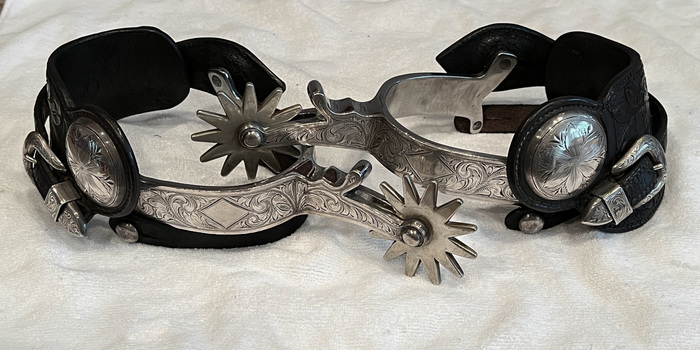 "Custom Vintage Parade Spurs" Stamped Hollywood Saddlery