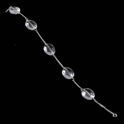 Pulseira de Prata com Cristal